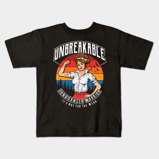 Unbreakable Lung Cancer Warrior Kids T-Shirt